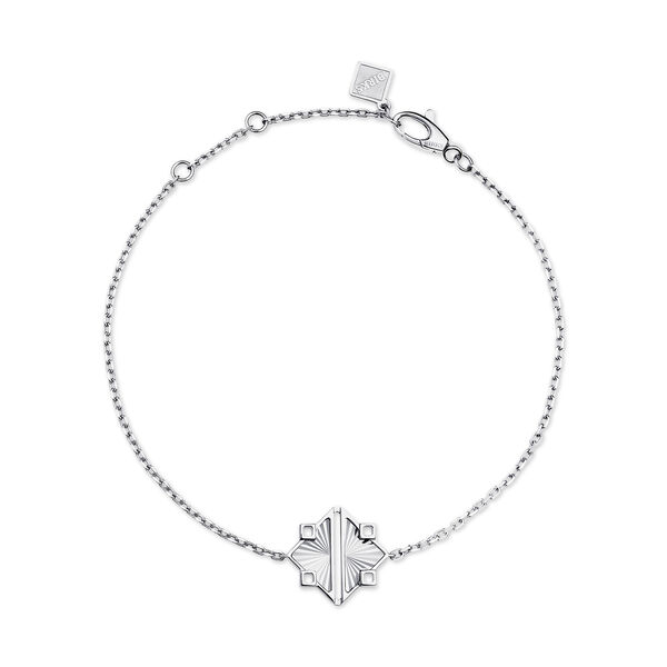 Guilloch&eacute; Sterling Silver Bracelet, Small